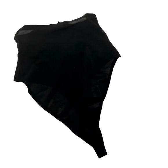 Skims Seamless Sculpt High Waisted Mesh Thong Black New with tags Size Medium - Picture 1 of 5
